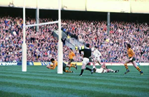 Mark Ella scores against England - 1984 Australian Grand Slam Tour of British Isles Mark Ella scores against England - 1984 Australian Grand Slam Tour of British Isles