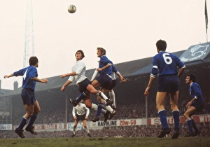 Roger Davies and Francesco Morini jump for the ball in the 1973 European Cup semi-final Roger Davies and Francesco Morini jump for the ball in the 1973 European Cup semi-final