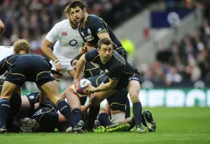 Six Nations Prints: Print of England v Scotland Rugby Union match at Twickenham