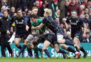 Six Nations Prints: Scotland vs Ireland Rugby Print, Murrayfield Stadium 2013