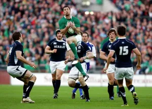 Six Nations Prints: Ireland's Rob Kearney catches a high ball in Print
