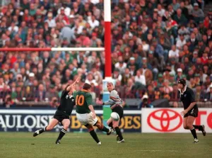 Rugby World Cup Prints: Joel Stransky Kicks Winning Drop Goal Print