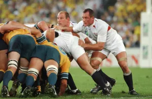 Rugby World Cup Prints: Lawrence Dallaglio and Richard Hill Print