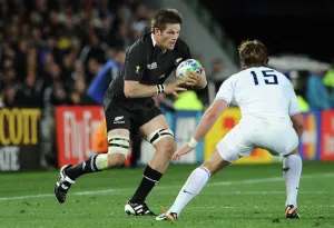 Rugby World Cup Prints: Richie McCaw in Action Print - Eden Park Stadium 2011 World Cup Final