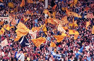 Images Dated 4th June 1977: Scotland fans at Wembley - 1977 British Home Championship