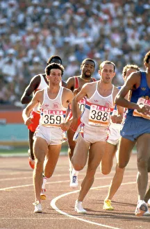 Seb Coe and Steve Ovett during the 800m final at the 1984 Los Angeles Olympics Seb Coe and Steve Ovett during the 800m final at the 1984 Los Angeles Olympics