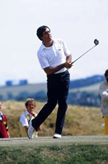 Images Dated 8th July 2010: Seve Ballesteros keeps a close eye on his tee shot on his way to victory at St. Andrews in 1984