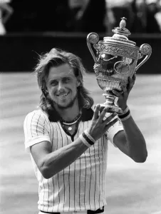 Tennis Prints: 1976 Wimbledon Champion Bjorn Borg Tennis Print