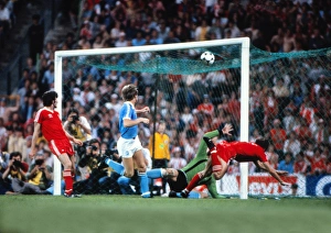 Trevor Francis heads the winning goal into the roof of the net, 1979 European Cup Final Trevor Francis heads the winning goal into the roof of the net, 1979 European Cup Final