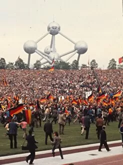 Images Dated 22nd November 2011: West German fans invade the pitch after their side wins Euro 72