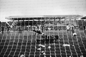 Images Dated 10th August 2011: Wimbledons Dickie Guy saves Leeds Peter Lorimers penalty in the 1975 FA Cup