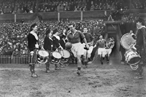 York City captain Ernest Phillips leads his team out for the 1955 FA Cup semi-final York City captain Ernest Phillips leads his team out for the 1955 FA Cup semi-final
