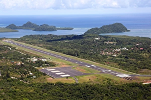 Aerial view of Koror Airport, Koror Island, Republic of Palau, Micronesia, Pacific Ocean Aerial view of Koror Airport, Koror Island, Republic of Palau, Micronesia, Pacific Ocean