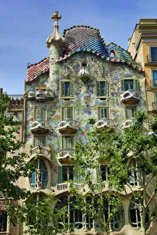 Images Dated 11th June 2013: Casa Batllo house designed by Gaudi in Barcelona, Spain