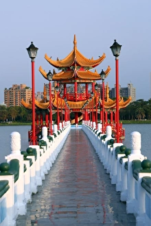 Chinese Pagoda on the Spring and Autumn Pavilions complex, Lotus Pond, Kaohsiung, Taiwan Chinese Pagoda on the Spring and Autumn Pavilions complex, Lotus Pond, Kaohsiung, Taiwan