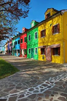 Colourful houses on the island of Burano, Venice, Italy Colourful houses on the island of Burano, Venice, Italy