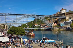 Metal Collection: The Dom Luis I metal arch bridge in Porto, Portugal