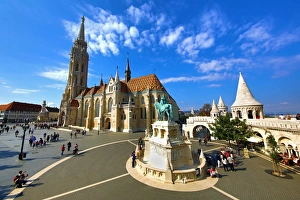 The Fishermans Bastion and the Matthias Church in Budapest, Hungary The Fishermans Bastion and the Matthias Church in Budapest, Hungary