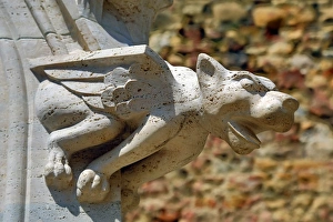 Gargoyle statue from the spire of Zagreb Cathedral in Zagreb, Croatia Gargoyle statue from the spire of Zagreb Cathedral in Zagreb, Croatia