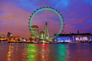 Green London Eye celebrations for St. Patricks Day in London Green London Eye celebrations for St. Patricks Day in London