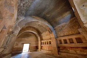 Interior of a house in the ancient Roman city of Pompeii, Italy Interior of a house in the ancient Roman city of Pompeii, Italy