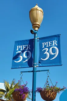 Pier 39 flags in San Franciso, California, USA Pier 39 flags in San Franciso, California, USA