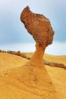 Taiwan Collection: The Queens Head rock formation at the Yehliu GeoPark, Wanli in Taiwan