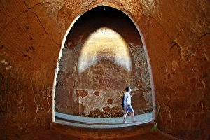 Shadows and light inside the passages of Dhammayangyi Temple Pagoda in Old Bagan Shadows and light inside the passages of Dhammayangyi Temple Pagoda in Old Bagan