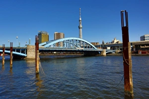 Skyline of the buildings in Sumida including the Tokyo Skytree as seen from the Sumida Skyline of the buildings in Sumida including the Tokyo Skytree as seen from the Sumida