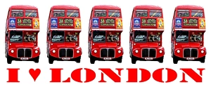 Souvenir I love London Red Double-Decker Routemaster Bus Souvenir I love London Red Double-Decker Routemaster Bus
