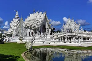 Buddhist Architecture Collection: Wat Rong Khun, The White Temple, Chiang Rai, Thailand