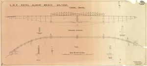 Royal Albert Bridge Print - Elevation and Plan