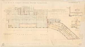 Images Dated 18th June 2013: Cardiff Central Station. Great Western Railway. Cardiff Central Station Alterations Drawing No. 2