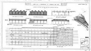 Images Dated 23rd May 2014: Copley Hill Reconstruction Of Locomotive Shed Roof - Elevations [1947]