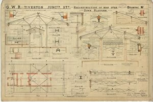 Images Dated 9th September 2016: G. W. R. Tiverton Junction Station - Reconstruction of Roof [1901]