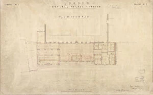 Images Dated 8th November 2013: LB & SCR Crystal Palace Station Plan of Ground Floor [1875]