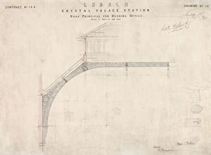 Images Dated 8th November 2013: LB& SCR Crystal Palace Station - Roof Principal for Booking Office [1875]