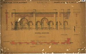 LB&SCR London Bridge Station - Enlarged Elevation of Part of SW Wall External Elevations (21/12/1864) LB&SCR London Bridge Station - Enlarged Elevation of Part of SW Wall External Elevations (21/12/1864)