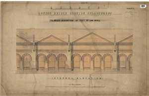 LB&SCR London Bridge Station Enlargement - Enlarged Elevations of Part of Wall, External Elevation (01/1865) LB&SCR London Bridge Station Enlargement - Enlarged Elevations of Part of Wall, External Elevation (01/1865)