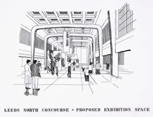 Leeds Station. [not stated]. Leeds North Concourse Proposed Exhibition Pace. n.d