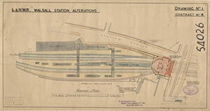 Images Dated 5th August 2019: L&N. W. R Walsall Station Alterations General Plan [1922]