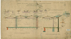 LNER Southern Area Doncaster Central - enlargement of station - alterations to platform buildings -details of platform covering up side (dwg 11) (received Sheffield 22/12/1937) LNER Southern Area Doncaster Central - enlargement of station - alterations to platform buildings -details of platform covering up side (dwg 11) (received Sheffield 22/12/1937)