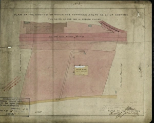 Plan of the Ground on which the Cottages are to be built shewing the scite of the Inn or Plan of the Ground on which the Cottages are to be built shewing the scite of the Inn or