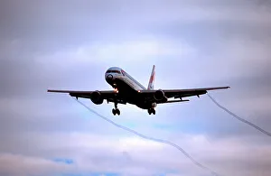 <b class=qtipBold><figcaption>Airliner and Vortices</figcaption></b><br>BA 757 landing approach to LHR with vortex off wings Loasby<br><em>© Flight Global 2009 - All Rights Reserved</em> Airliner and Vortices