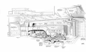 1968 Collection: Alvis High Altitude Engine Test House Cutaway Drawing