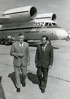 <b class=qtipBold><figcaption>Antonov and Grigoryevich</figcaption></b><br>Constructor General Oleg Antonov and designer Yakov Grigoryevich Orlov<br><em>© Flightglobal 2012</em> Antonov and Grigoryevich