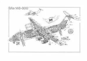 Images Dated 5th July 2005: BAe 146-300 Cutaway Drawing