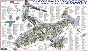 Boeing Gallery: Bell Boeing MV-22B Osprey Block B Cutaway Poster
