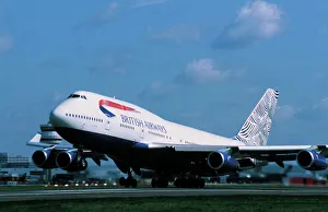 Boeing 747 Gallery: Boeing 747-400 British Airways taking-off at Gatwick Airport UK