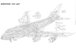 Boeing 747 Gallery: Boeing 747 SP Cutaway Drawing